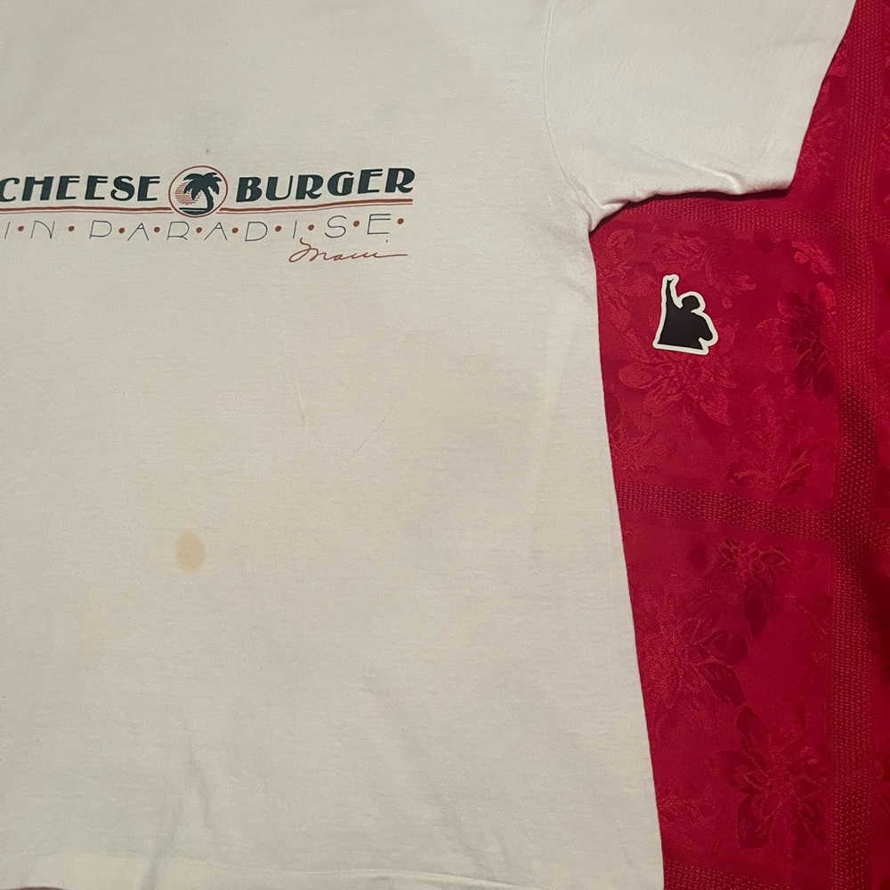 Cheeseburger In Paradise Front Street Lahaina Single Stitch Made In USA Maui VTG - Picture 3 of 12